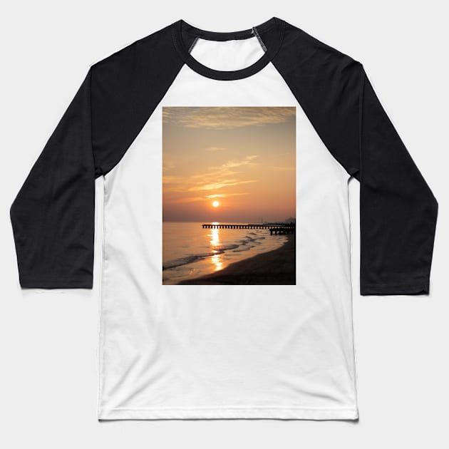 Sunset in Jesolo Baseball T-Shirt by simonebonato99@gmail.com